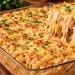 Macarrão cremoso com frango e queijo