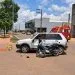 Acidente entre motocicleta e Fiat Uno deixa menor ferido na Avenida Rio Arinos, em Juara