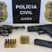 Polícia Civil apreende duas armas de fogo e munições durante investigação de violência doméstica na zona rural