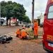Colisão entre moto e caminhonete deixou duas pessoas hospitalizadas em Juara